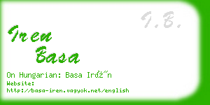 iren basa business card